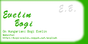 evelin bogi business card